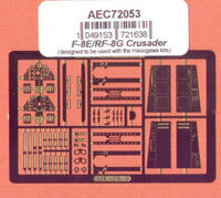 Vought F-8 E / RF-8 G Crusader cockpit details including seatbelts (for Hasegawa kits)