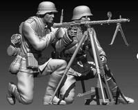 MG 34 On Tripod In Operation