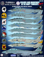 Grumman F-14 A/B/D Tomcat - Colors and Markings of US Navy Tomcats series (9 schemes)