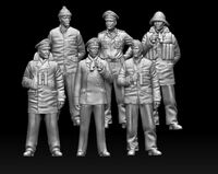 Crew Members WWII German U-Boot (6 figures)