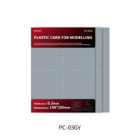 PC-03GY Plastic Card For Modelling (0.3mm, 3 Sheets) - Image 1