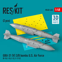 GBU-31 (V) 3/B Bombs U.S. Air Force (2pcs) (B-1B, F-35, F-22, F-111C) (3D Printed) - Image 1